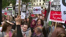 نحو 1500 بريطاني يتظاهرون احتجاجا على زيارة نتنياهو