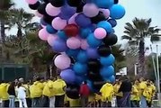 Lifting a Human Being in the Air using Helium Party Balloons