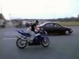 Motorcycle crash Rider hit from behind Graphic)