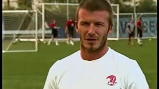 David Beckham Motorola training day