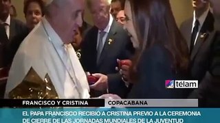 Cristina en Rio de Janeiro con el Papa Francisco