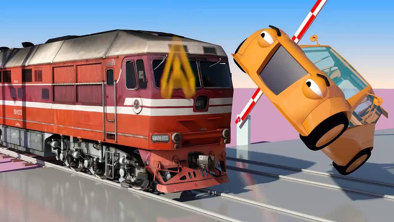 VIDS for KIDS in 3d (HD) - Trains, Cars and Railroad Crossings Crashes 2 - AApV