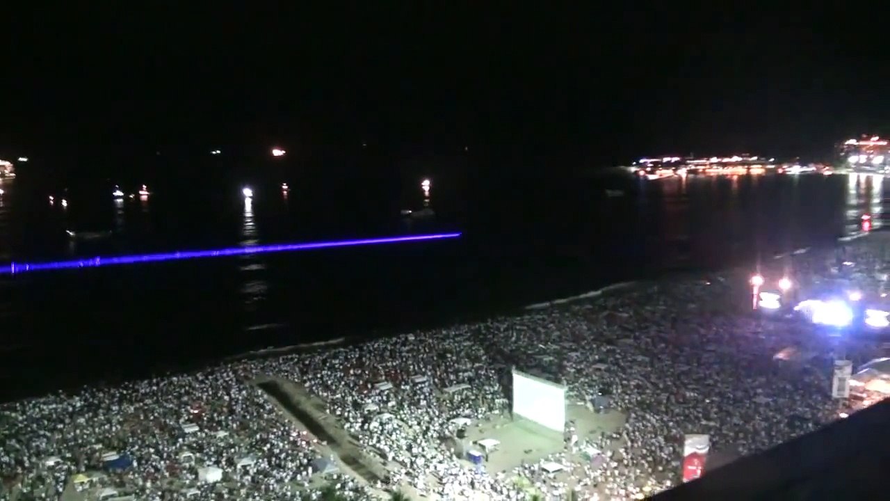 Shining laser over