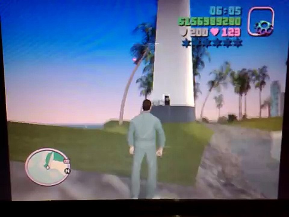 how to "swim" in GTA Vice City using only the health cheat
