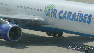 Incredible A330 Air Caraïbes pushback and departure at Paris Orly airport