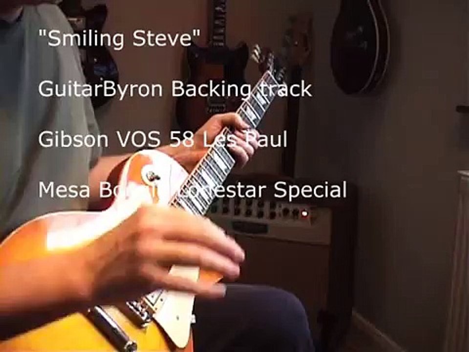 Stevie Ray style  jam "Smiling Steve" Upbeat Blues Gibson VOS 58 Les Paul
