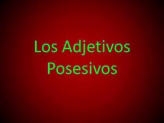 Inglés Americano - Lección 23 - Los Adjetivos Posesivos