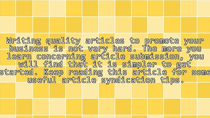 Quick And Easy Ways To Learn Article Syndication