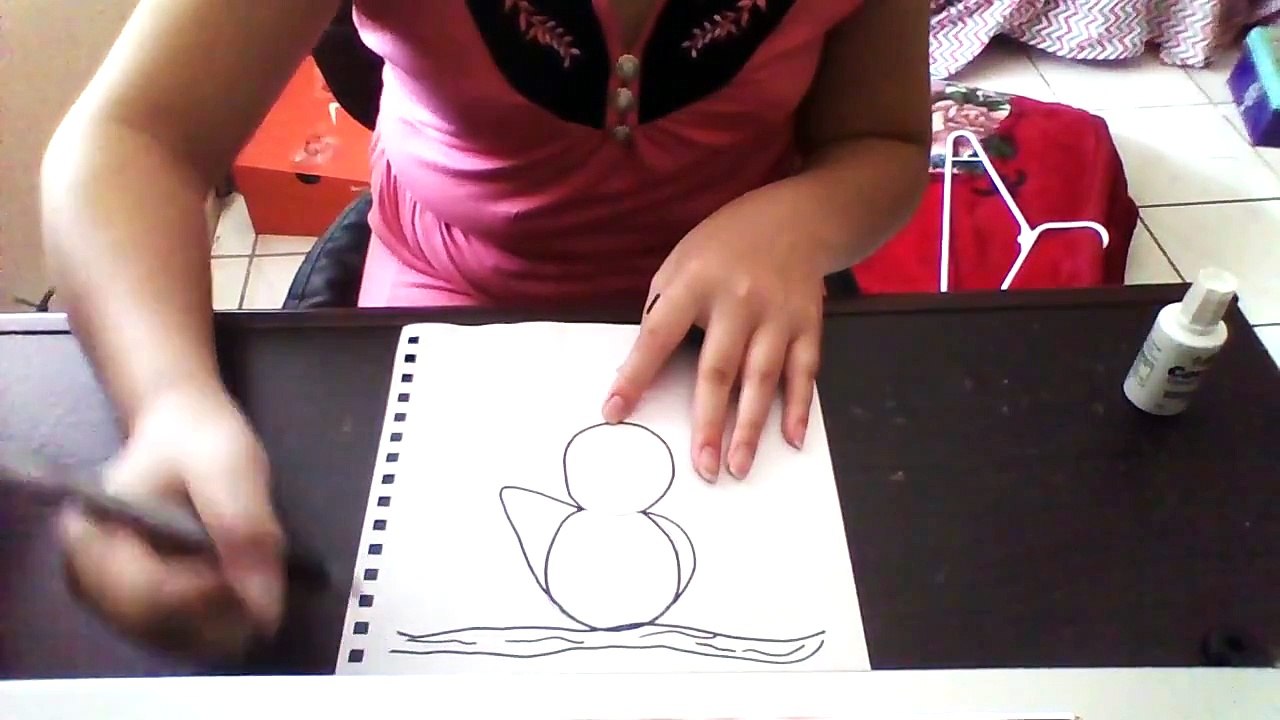 How to Draw a cartoon Bird.  Waving .Easy steps (part 2)