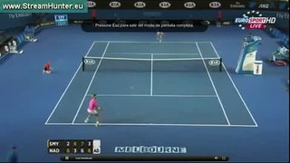 Amazing tennis rally - Nadal vs Smyczek - Australian open 2015