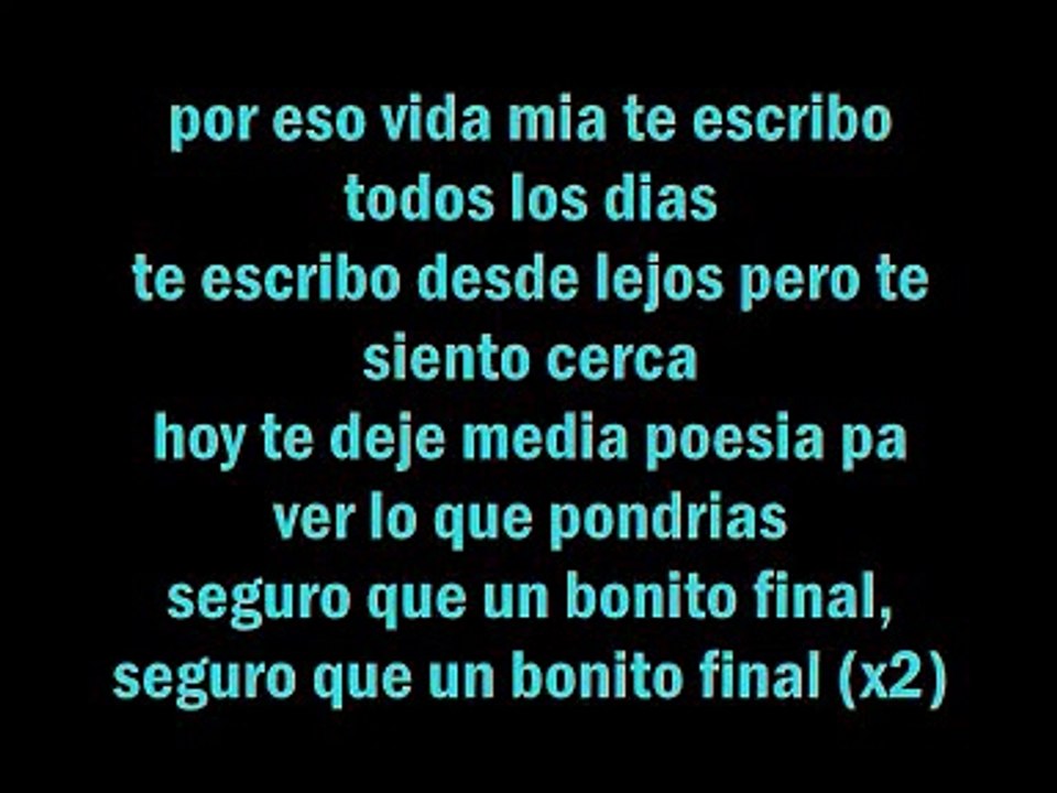 Los rebujitos-un bonito final, letra.