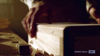 Jesse lovingly crafting his wooden box in that daydream (Breaking Bad)