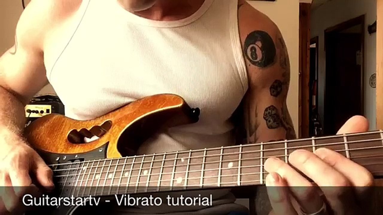 Guitar lesson on vibrato technique