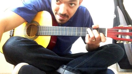 Easiest No Woman No Cry Guitar Lesson 3 minutes on my sons guitar!