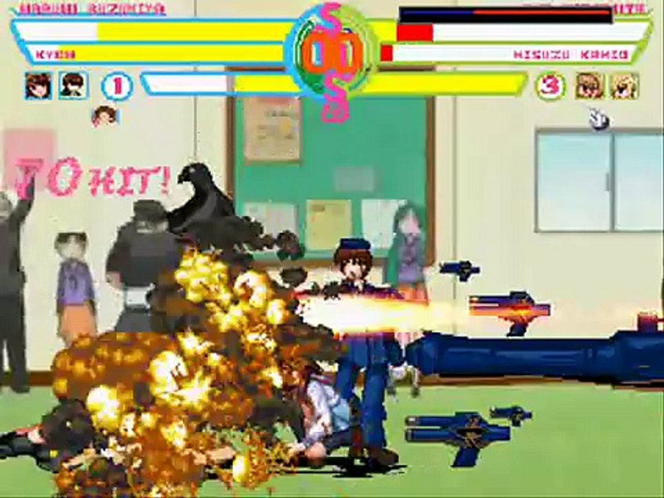 MUGEN: Haruhi Suzumiya and Kyon vs. Ayu Tsukimiya and Misuzu Kamio..plus The Incredibles??