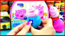 kinder surprise eggs peppa pig play doh opening egg peppa pig toys playdoh NEW 2015