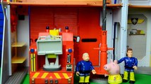 New Fireman Sam Fire Station Episode Pontypandy Peppa Pig Officer Steele Play Set Story