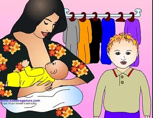 Breastfeeding Baby Game for little kids learn the colors Cartoon 2014