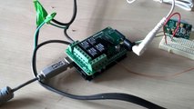 Arduino Uno, SeeedStudio Relay Shield, and PIR (Motion) Sensor 120v Lamp Control