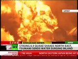Oil refinery ablaze after devastating Japan earthquake, tsunami