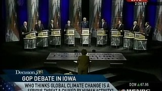 GOP Debate Iowa- Global Warming
