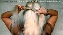 French fishtail braid and Christmas, New Year's eve updo hairstyles Medium long hair tutorial