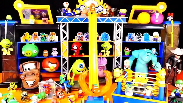 20 Surprise Eggs Play Doh Cookie Monster Cars Spiderman Spongebob Angry Birds Lego Disney
