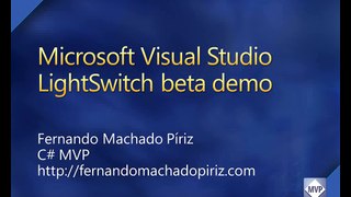 Demo de Visual Studio LightSwitch beta