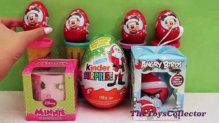 Mickey Mouse Surprise Eggs Kinder Angry Birds Disney HOLIDAY edition Sorpresa Huevos colle