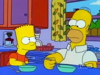 Homer learns to ride a motorcycle