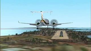 FSX Southern Air Charter Bahamas 1900D Landing MYEM