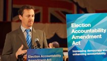 Minister Griffiths announces Elections Accountability Amendment Act