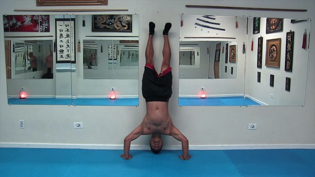 Fitness Test - 44 Handstand Pushups - Sept 8 2015