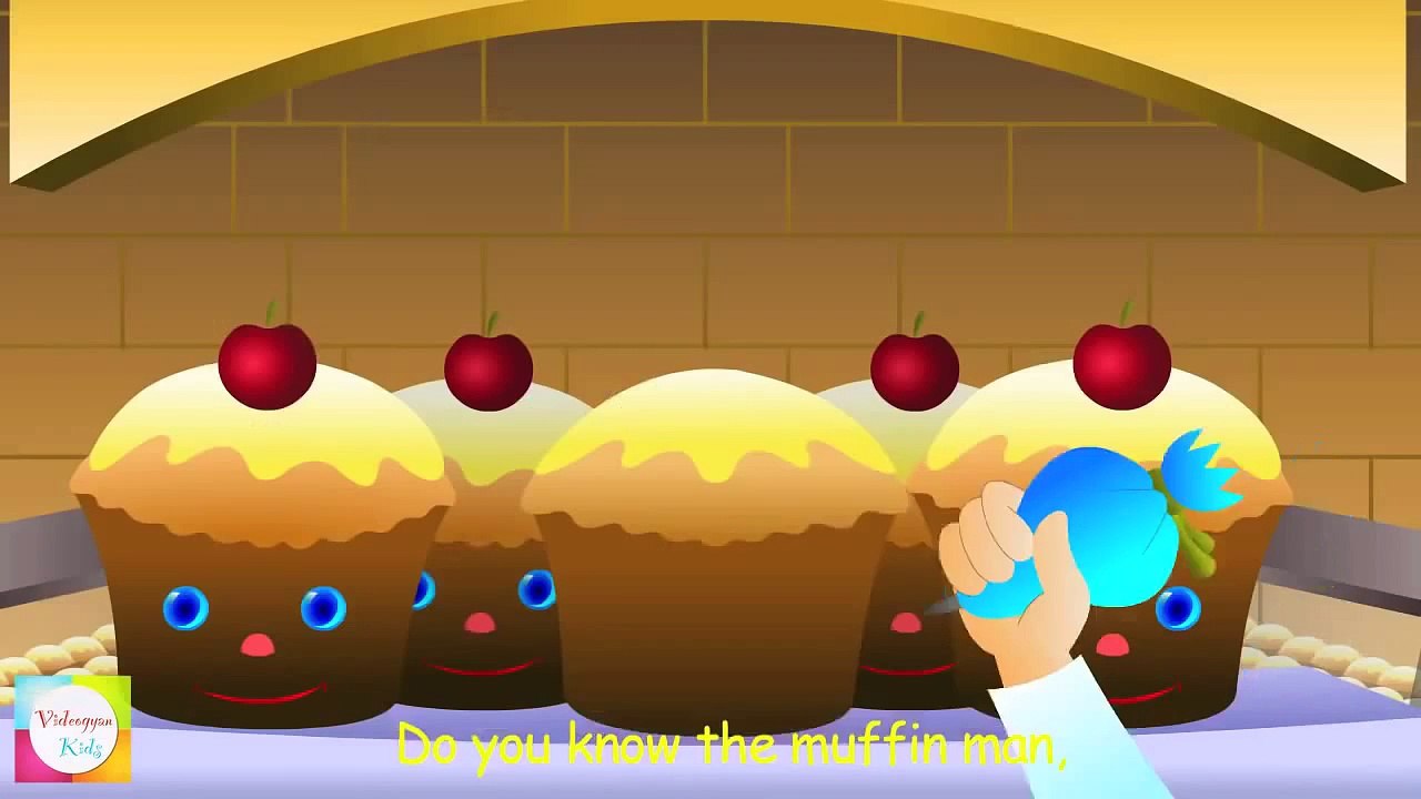 The Muffin Man Nursery Rhyme   Cartoon Songs For Children