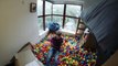 Rice University student turns his room into a ball pit
