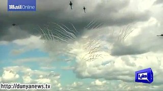 Russian Military Helicopter crashes during air show .