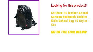 Children PU leather Animal Cartoon Backpack Toddler Kid's School Bag 15 Styles - Cat