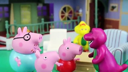 Peppa Pig Barney and Friends Dinosaur School with George Pig and Daddy Pig