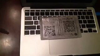 Test Scanning my Stainless Steel Bitcoin Wallet