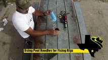 Using Pool Noodles to store fishing rigs