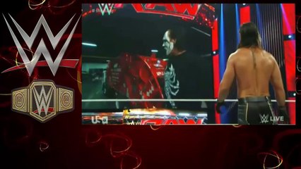 sting destroy seth rollins's statue In the garbage WWE Raw 09-07-2015 -