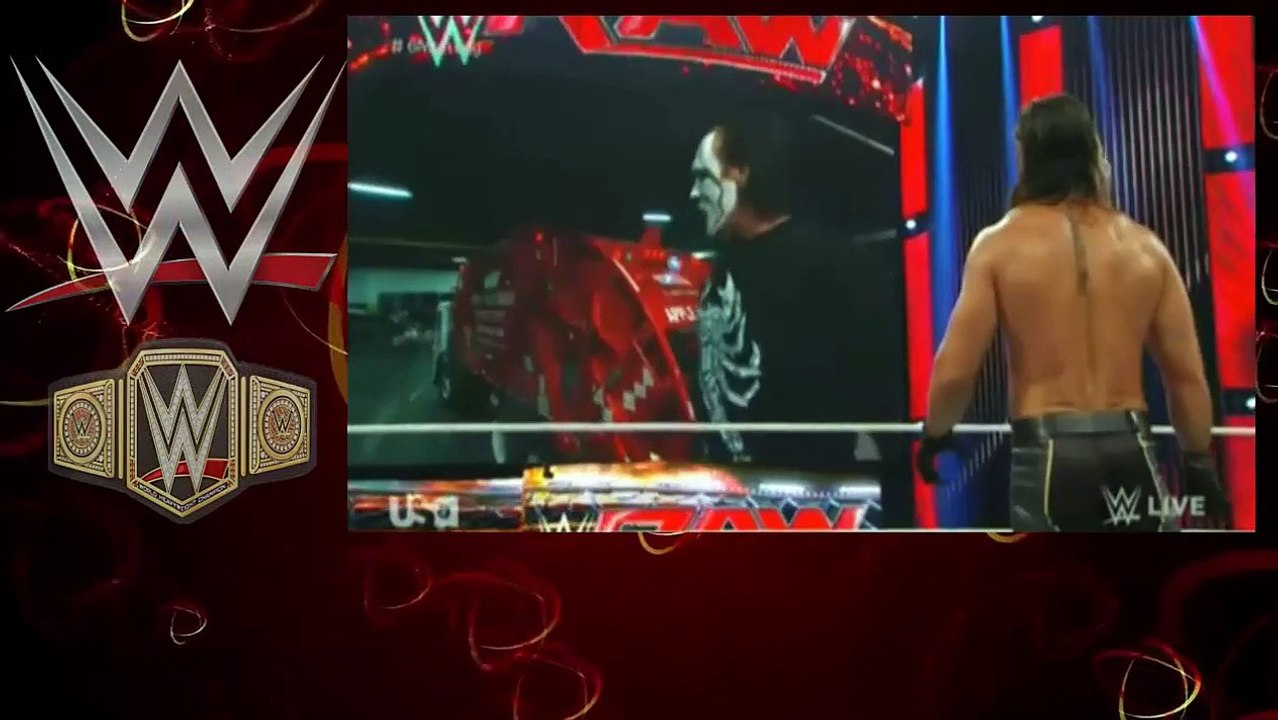 sting destroy seth rollins's statue In the garbage WWE Raw 09-07-2015 -