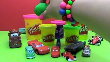 Cars toys Lightning McQueen Play Doh surprise balls sorpresa bolas de juguetes de los coch