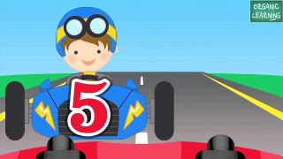 Number Counting Race Cars   Learn to Count 1 to 10 for Kids | song for children