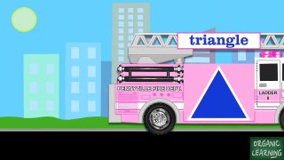Pink Fire Truck Teaching Shapes   Learn Basic Shapes   Firetrucks Video for Kids | song for children