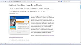 California First Time Home Buyer Grants