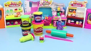 Shopkins Peppa Pig Frozen Play Doh Elsa Magiclip Doll Tutorial by ToysReviewToys