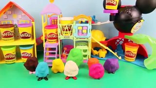 Play Doh Surprise Peppa Pig Batman Duplo Lego Spiderman Superman and Minnie Mouse