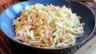 Pickled Ginger Asian Pear Coleslaw - Thanksgiving Holiday Side Dish Recipe Idea