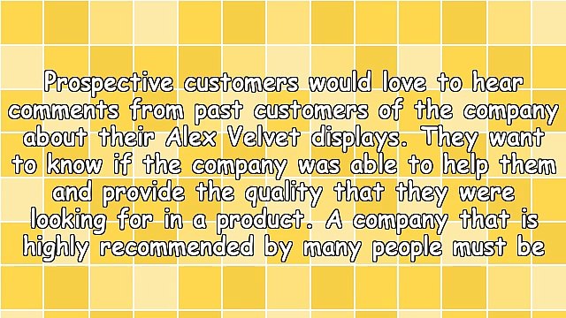 Tips In Searching For Makers Of Alex Velvet Displays